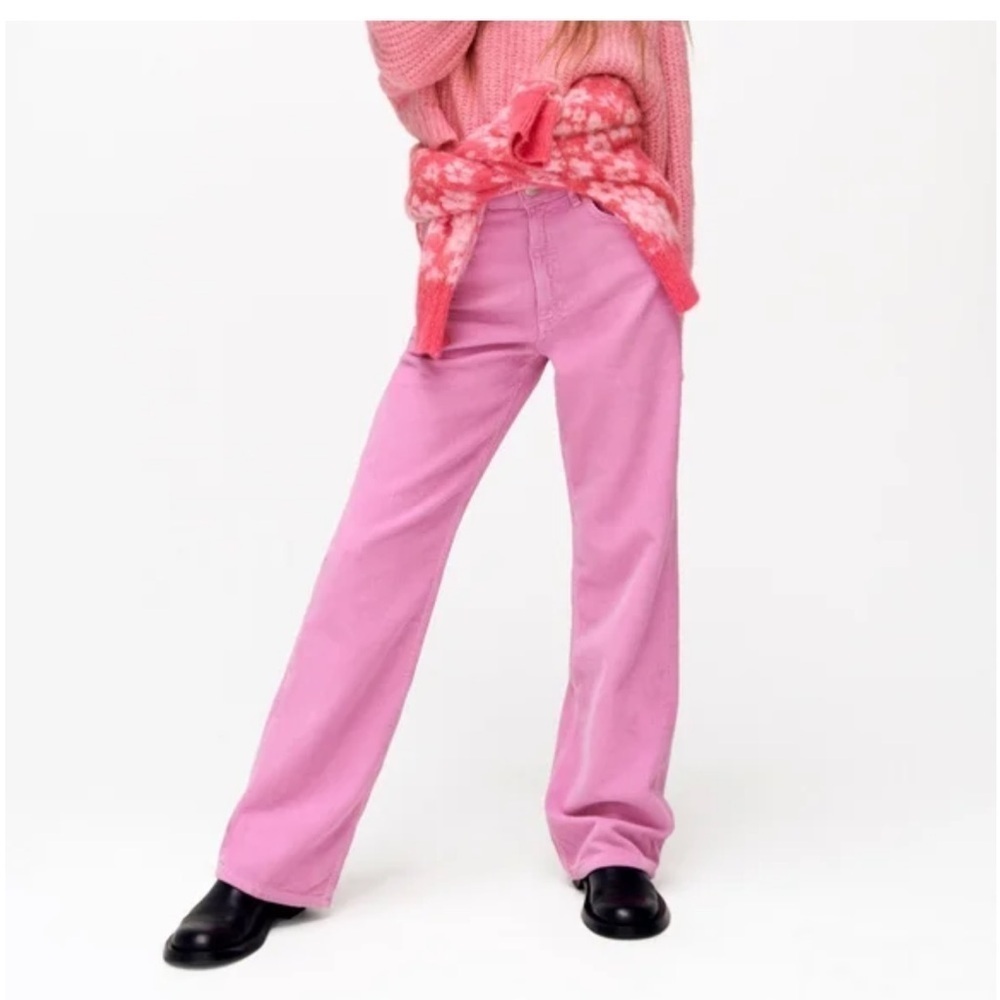 Zara Pink Wide Leg Pants